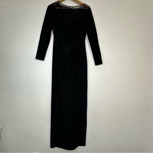 Chaps Sequins Elegant Party Black Long Sleeve Dress - Picture 3 of 17